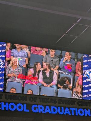 Fun on the kiss cam