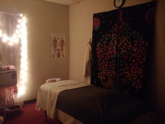 Relaxing massage room