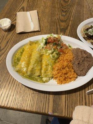 Enchilada plate