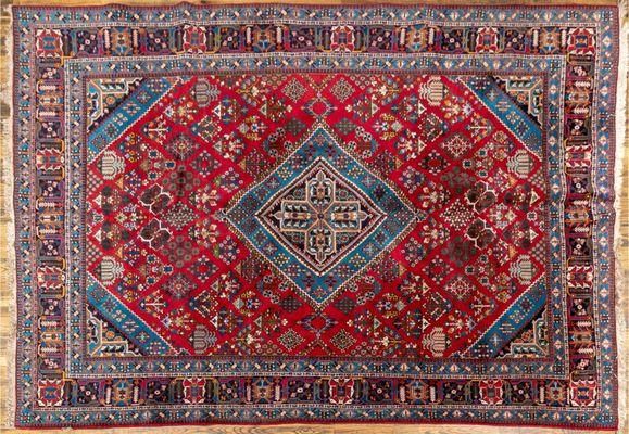 Vintage Hand Knotted Persian Joshagan Wool Carpet, 11'-6" X 7'-10"