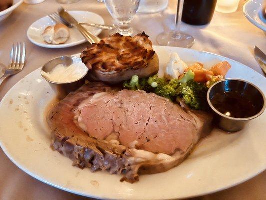 Prime Rib with stuffed potato