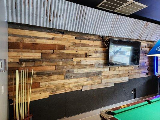 Pool Table back wall