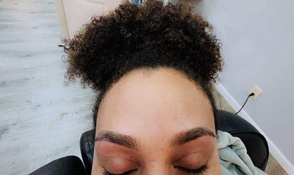 Eye brow threading at Shova Beauty Salon