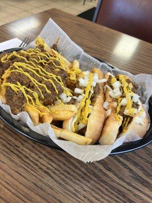 Chili Cheese Fries and Coney Dogs