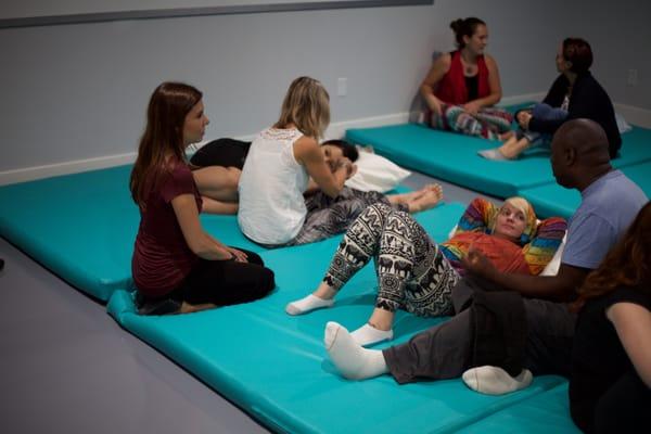 Students learning Reiki