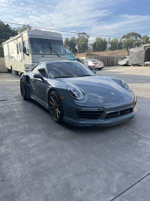 Porsche 911 Turbo S came into get their front bumper PPF repaired and saved them $1,000's!