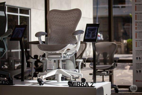 Sit in the Herman Miller Mirra 2