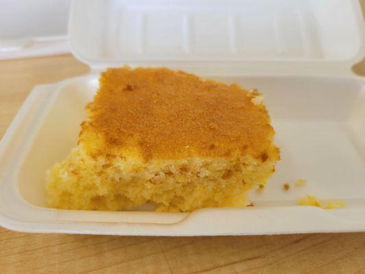 Corn bread. So soft and sweet.  It's like cake!