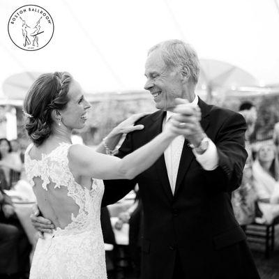 Parent dance at wedding  Father Daughter wedding dance lessons at Boston Ballroom private wedding dance lesson instruction.