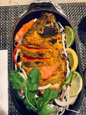 Whole fish tandoori pomfret