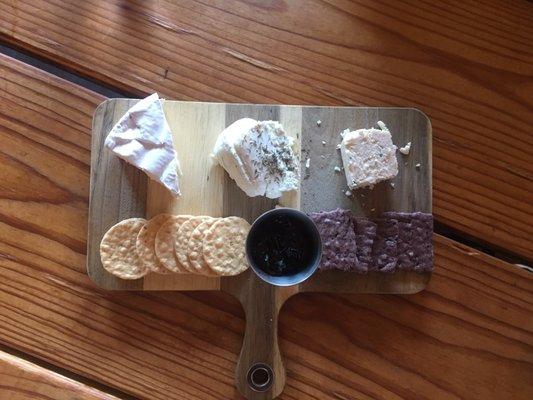 Yummy cheese and cracker board