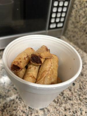 12 Piece Lumpiang Shanghai $5.99. Cold & not crunchy.