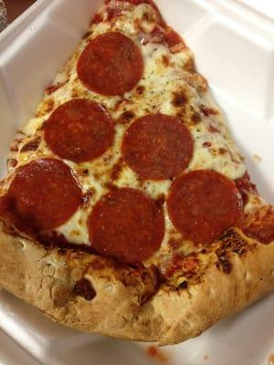 Pepperoni pizza by the slice