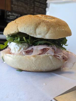 Ham and Brie with arugula