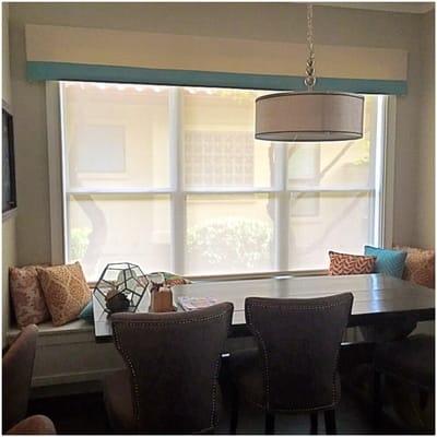 Blind Faith loves creating beautiful breakfast nooks!