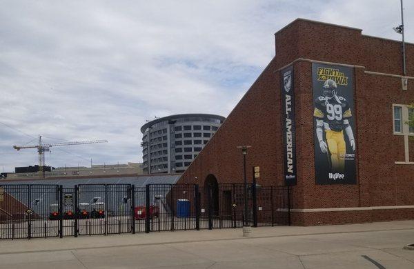 The Children hospital that over looks the football stadium.