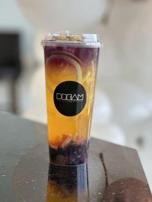 Dream Tea: Blueberry pineapple butterfly tea 25% sweetness