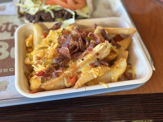 Bacon cheddar fries