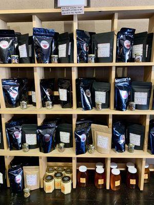 Teas to sample & purchase