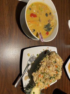 Penang Curry and Pineapple Chicken Fried Rice