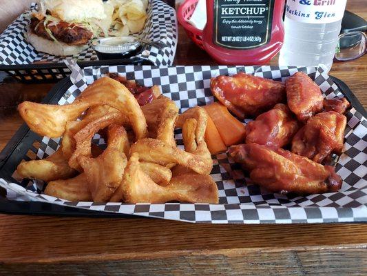 Wings and fries