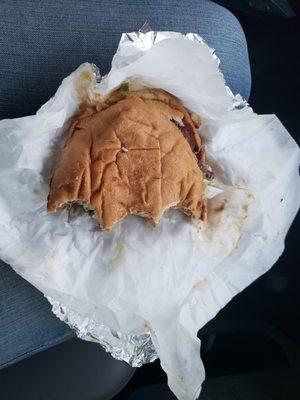 Half a lengua torta