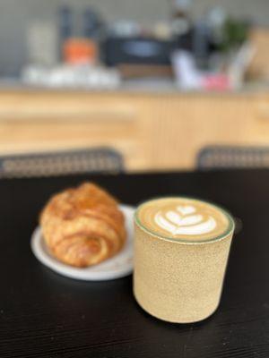 Flat white and croissant