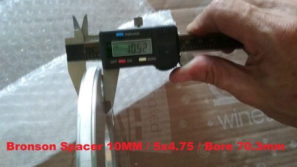 Bronson Spacer Thickness measures 10.52 mm
 The spec is 10 mm