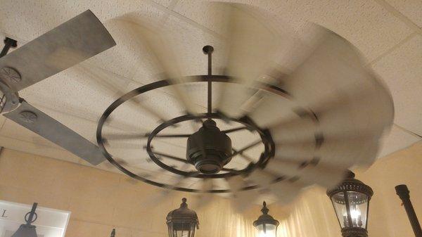 FANtastic ceiling fans on display!  Over 75 on display and many more in our catalogs!