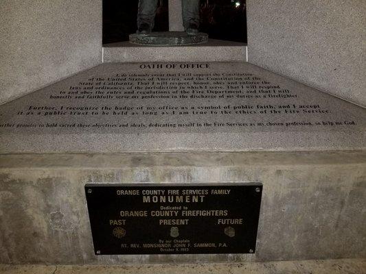 OC Fire Services Family Monument