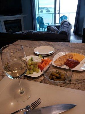 We made a nice charcuterie dinner with wine from goods at Kenny's!