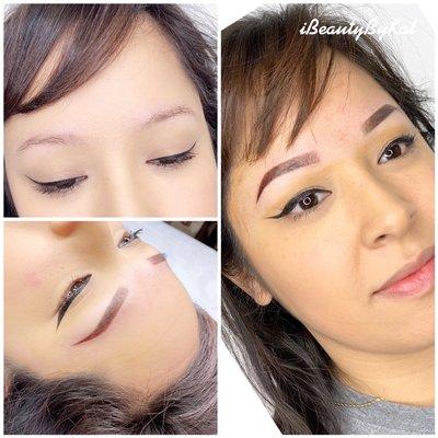 My gorgeous client doesn't have to do her brows every morning anymore.  Ombré Powder brows  Text 916 582 1493 for more info