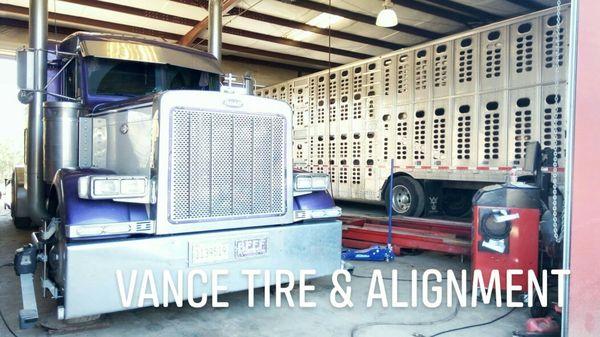 18 wheeler alignments & tires available at Vance Tire!