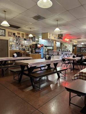 Inside the restaurant