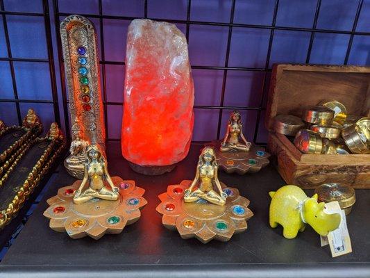 Incense holders, salt lamps