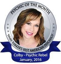 Colby-Voted Psychic of the Month by Best American Psychics