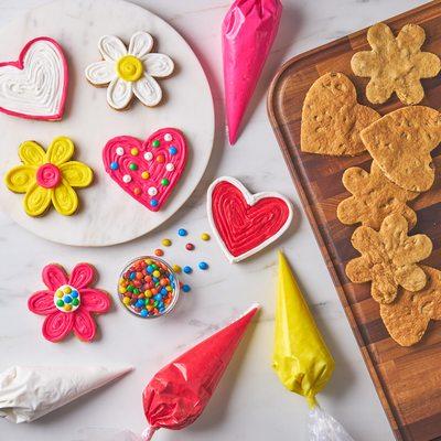 We have a variety of cookies kits available.  We bake... you decorate!