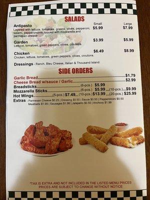 Recent Menu