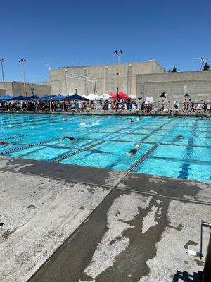 Swim meet gorgeous day