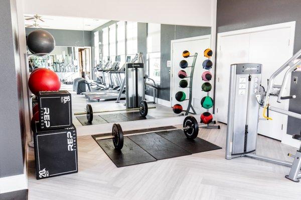 Recently revamped 24-hour fitness center.