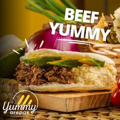 Mozarella Cheese, Shredded Beef, Sweet Corn, Bacon, Avocado, and your Choice of Yummy Sauce!