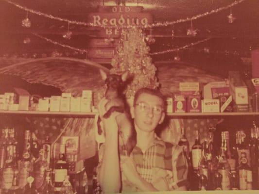 My father, Jack, behind the bar in 1955.