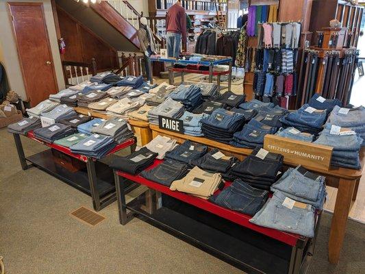 Jeans and five pocket pants for days!  We carry Brax, Citizens of Humanity, and Paige.