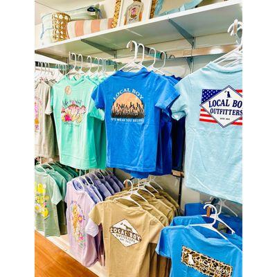 Find Youth size Local Boy Outftters t-shirts, shorts and hats at Serendipity Gifts.