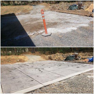 Driveway before and after