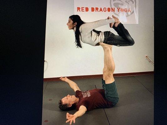 A couple years ago we were able to watch Anna and her yoga partner do some acro-yoga at a Red Dragon party!