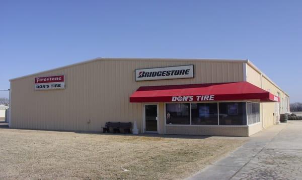 We are located in beautiful Abilene, Kansas. We  believe in the "old school" way of running a tire business. Stop in or call today!