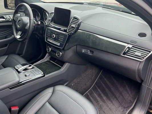 Benz interior shampooed