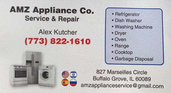 AMZ Appliance Repair services