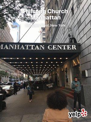 Sunday, 21 October 2018 - outside the Manhattan Center where Hillsong NYC holds their church services.